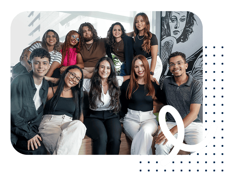 Grupo de pessoas jovens com diversidade