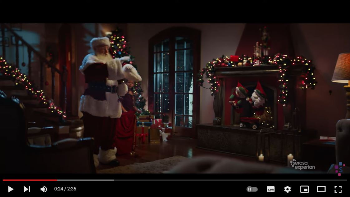 Capa do vídeo de campanha de natal no YouTube