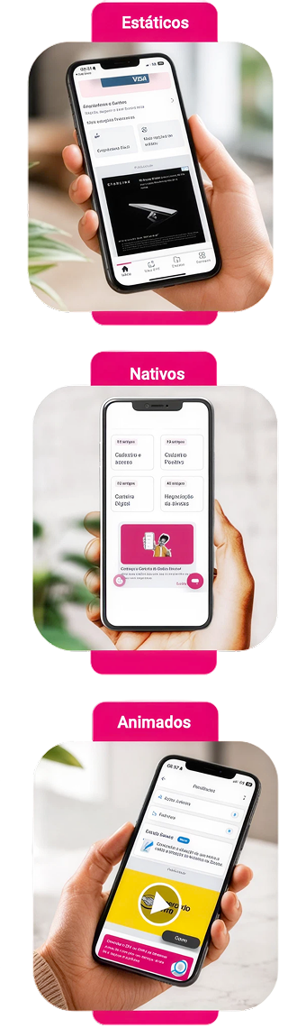 nativos, estáticos e animados