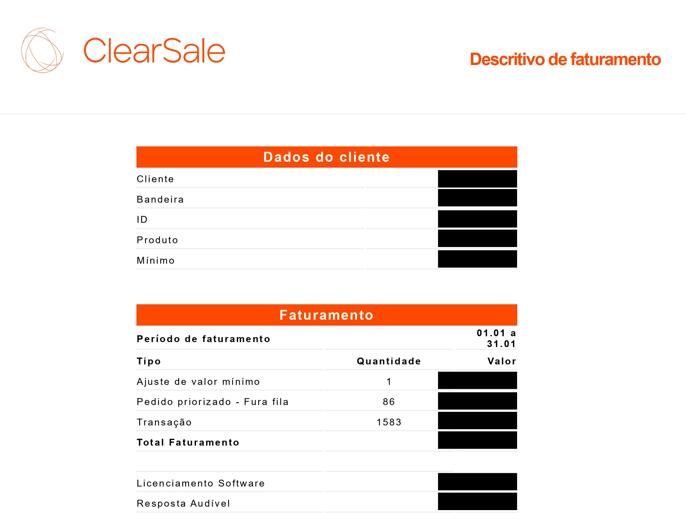 Fatura Clearsale