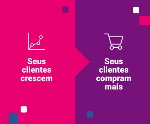 Ilustração seus clientes crescem mais