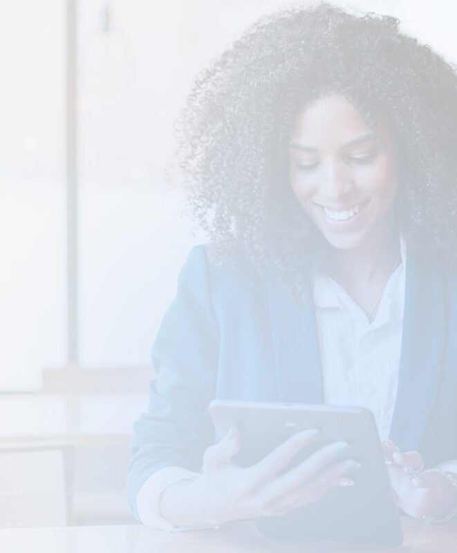 Mulher usando tablet