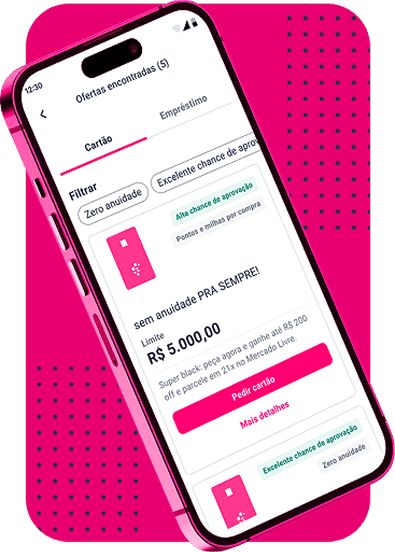 Celular simulando a solução serasa crédito