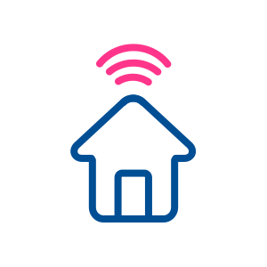 Logo de uma casa com o sinal wifi