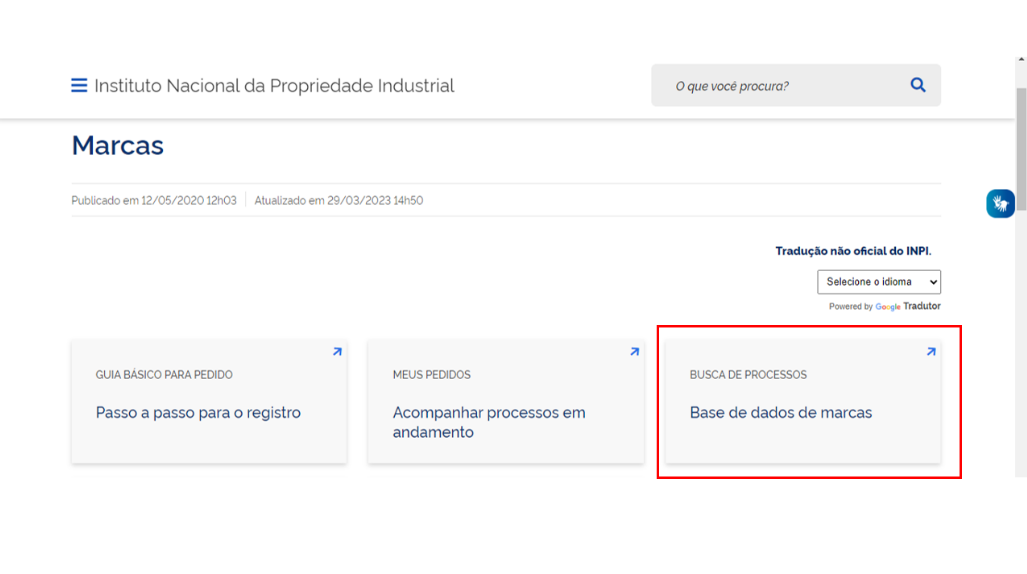 passo 2 - registro de marca no INPI