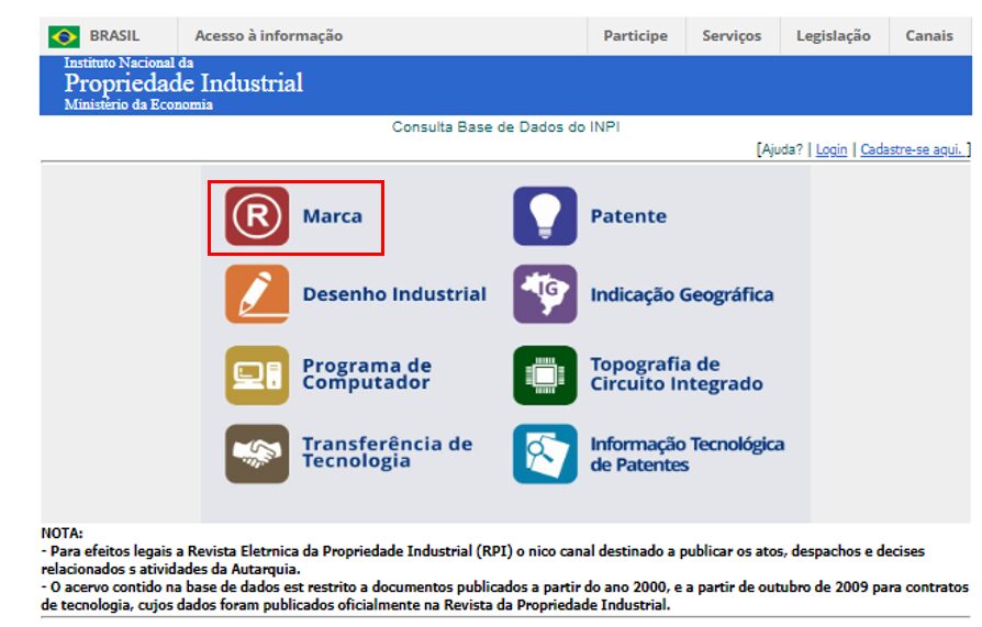 passo 4 - registro de marca no INPI
