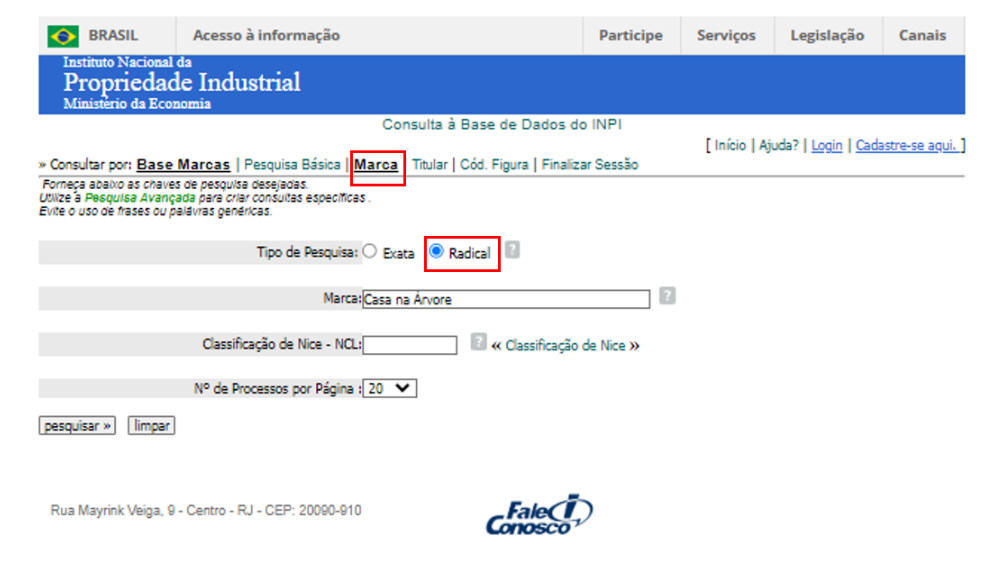 passo 5 - registro de marca no INPI