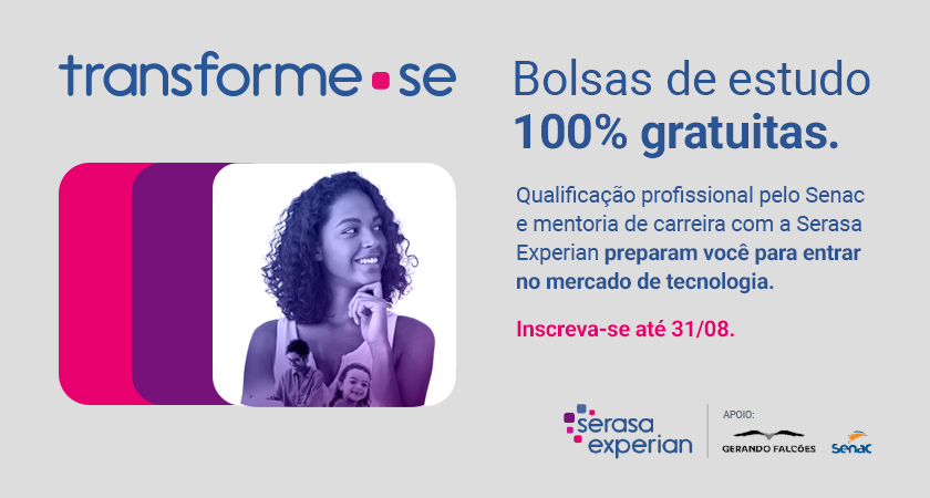 Curso gratuito prepara você para entrar no mercado de tecnologia. Inscreva-se até 31/08.