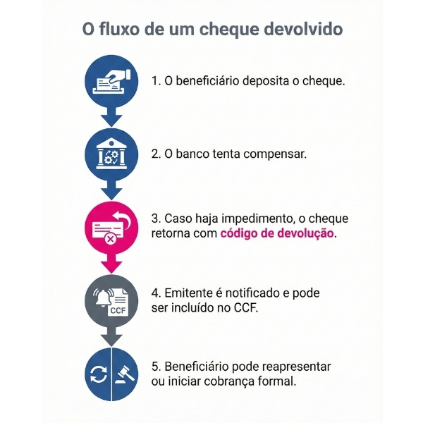 fluxo cheque devolvido