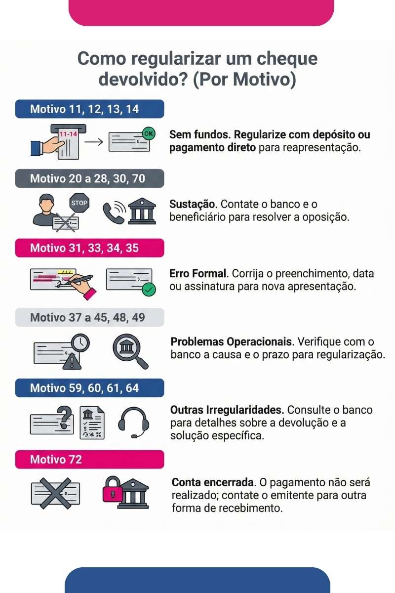 como regularizar cheque devolvido