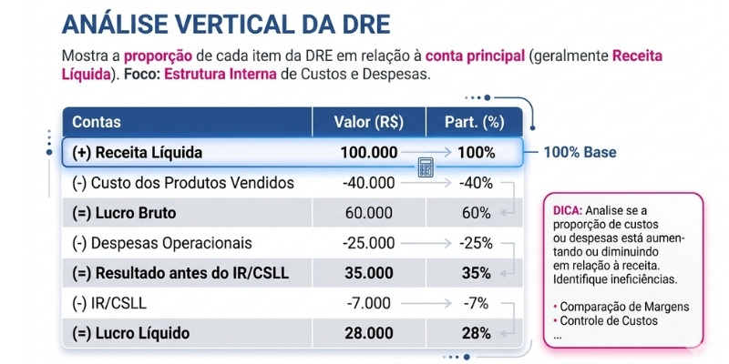 exemplo de analise vertical dre