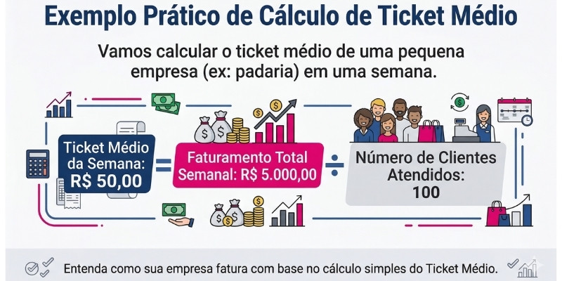 exemplo de como calcular ticket medio