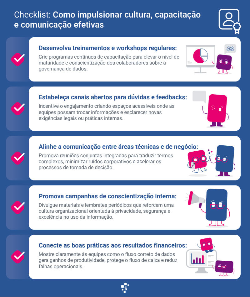 checklist boas praticas governança de dados