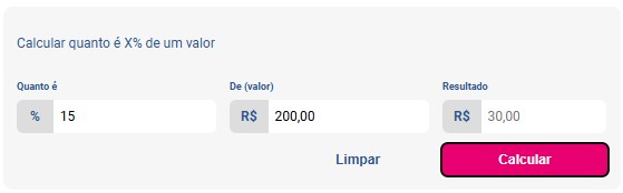 qual a porcentagem de um valor