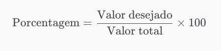 formula para calculo de porcentagem