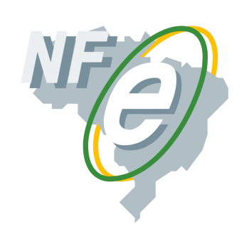 Mapa do Brasil com a marca da NFe