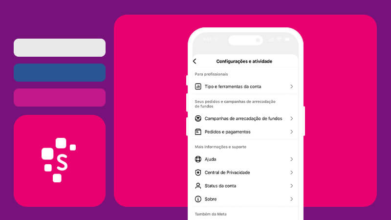 3_lista de opções do menu do instagram