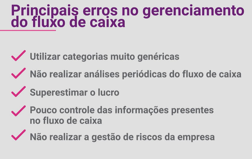 Principais erros no gerenciamento do fluxo de caixa