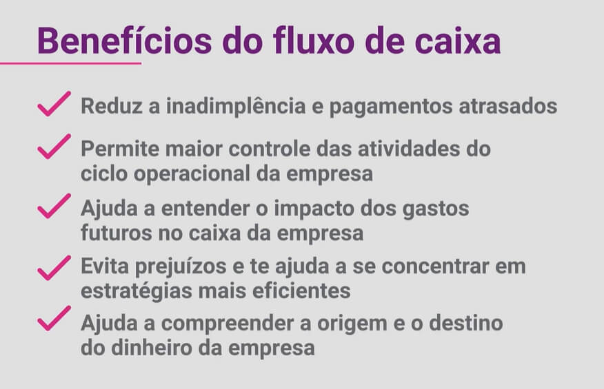 benefícios do fluxo de caixa