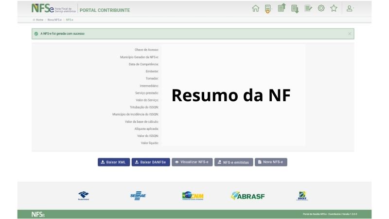 7 - passo sete baixar ou visualizar nf