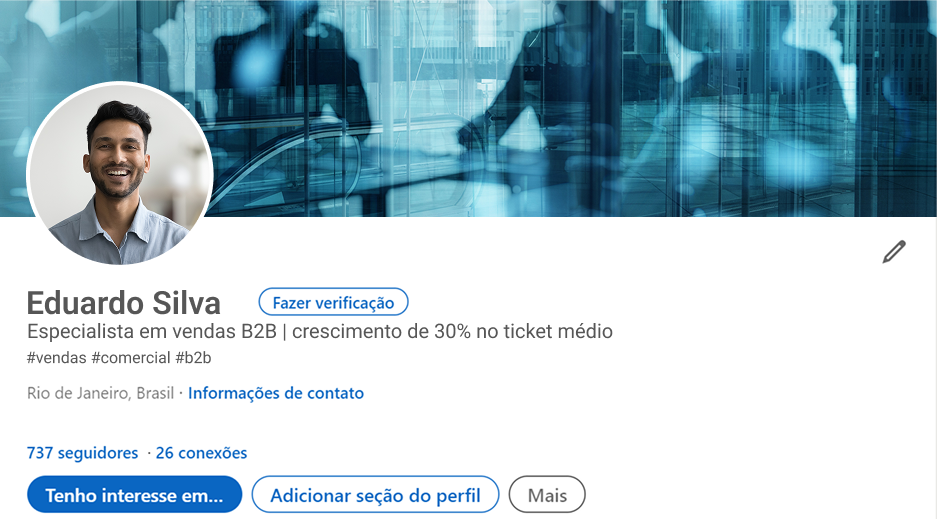 Um perfil do Linkedin