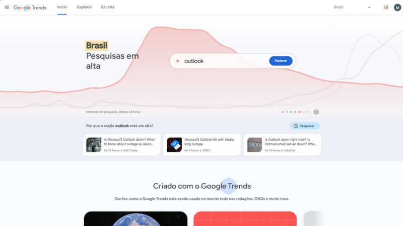 homepage do google trends pra trends topics